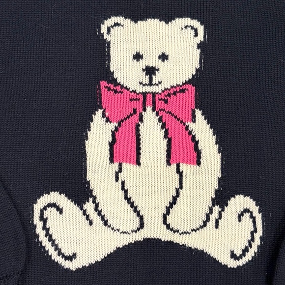 Vintage Edward Chapman 100%Wool Sweater with Teddy Bear Design - Made in England - Picture 2 of 9